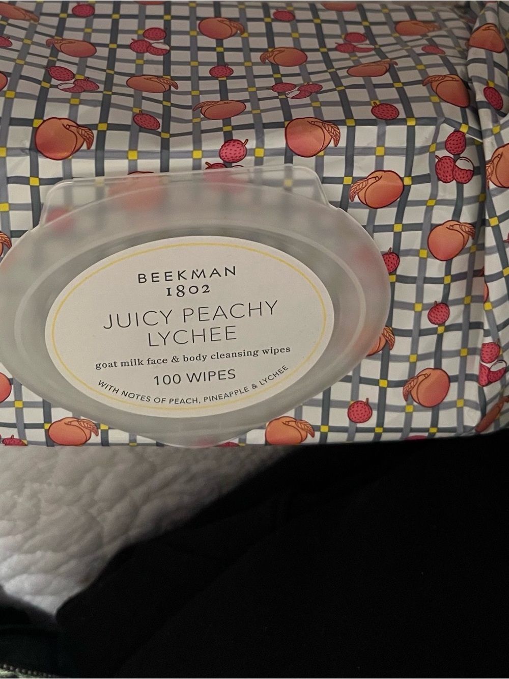 Beekman 1802 Juicy Peachy Lychee Cleansing 100 NWipes - Peach, Pink, White, NWOT